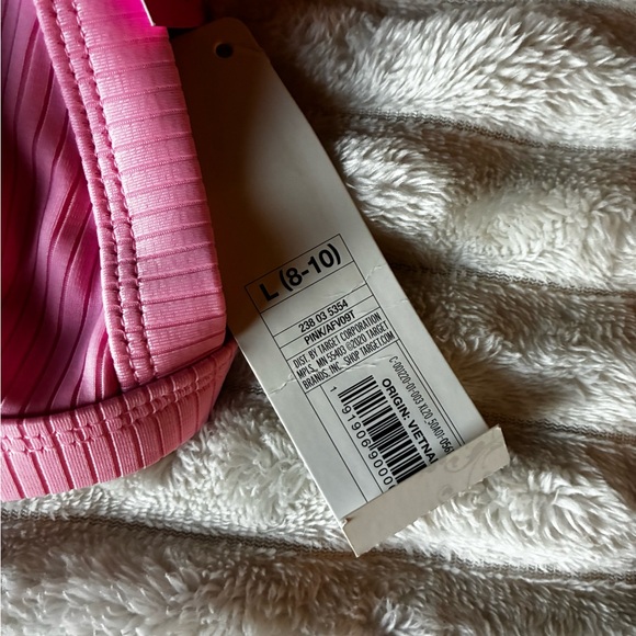 Pink Ribbed Bikini Top - Picture 3 of 5